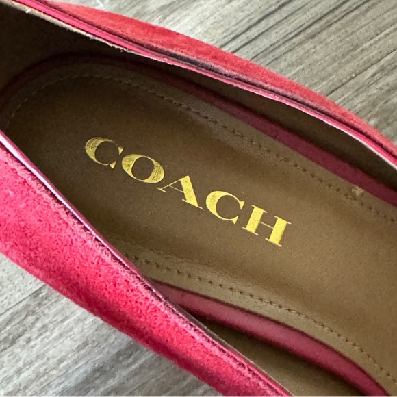 Coach Georgina Red Suede Pump Size 8.5 heels - Picture 7 of 11